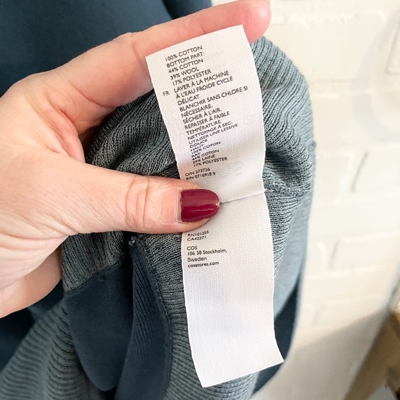 COS Blue and Gray Long Sleeve Dress - Picture 10 of 14